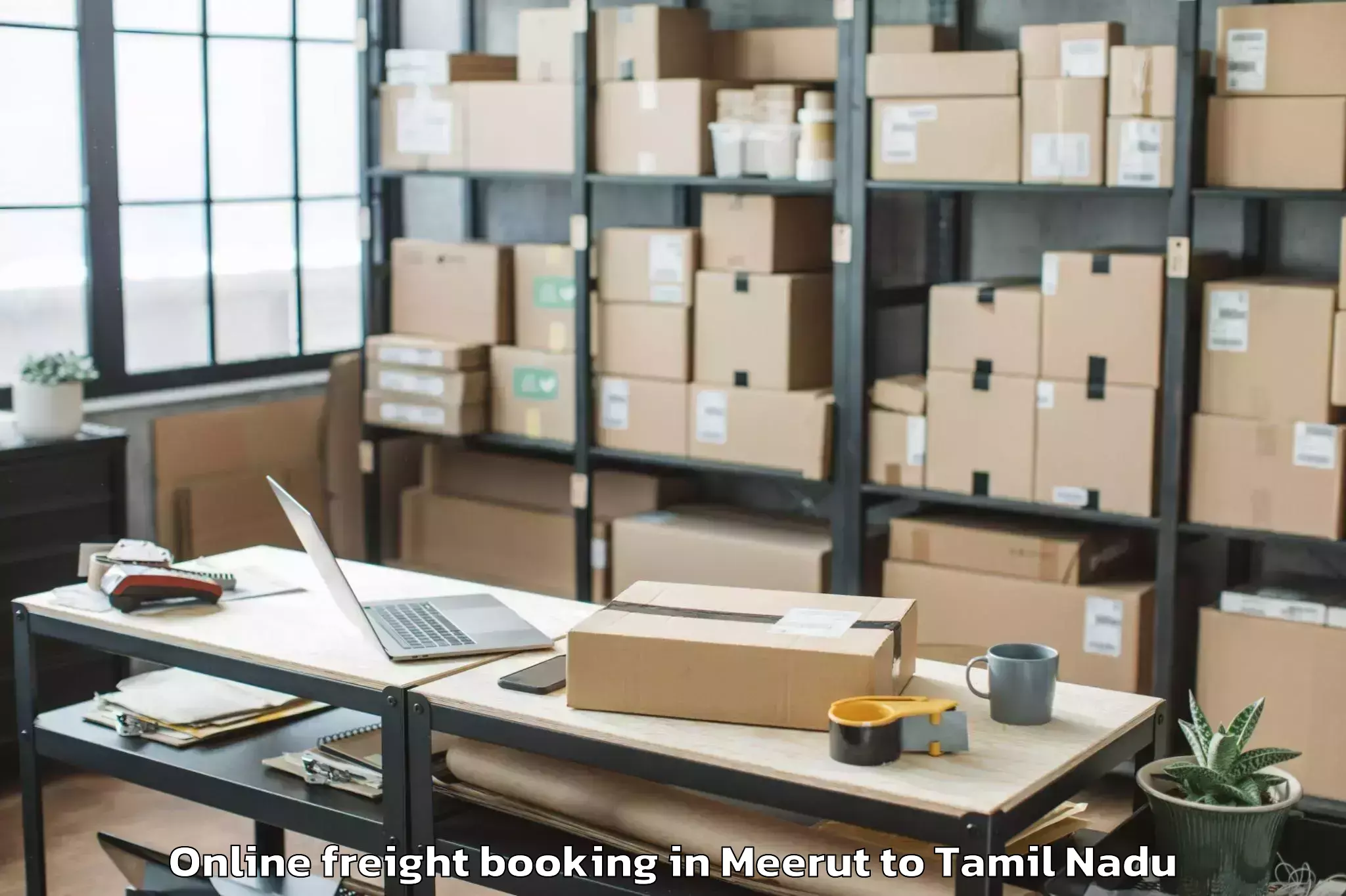 Trusted Meerut to Puliampatti Online Freight Booking